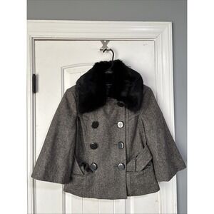 Bebe Full Zip Jacket Women's Size Small Black & Gray